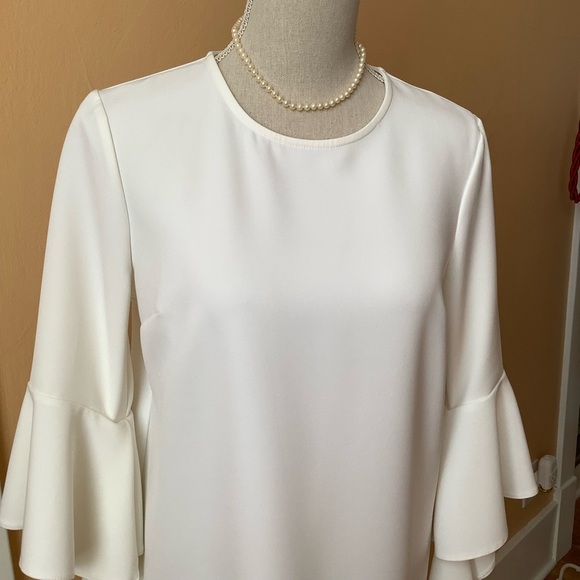 MISS SELFRIDGE Ivory Statement Sleeve Dress Size 6 - Picture 5 of 13